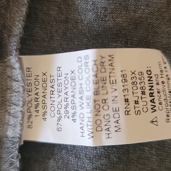 Front closure grey stripe Hoodie SZ 1X - Picture 6 of 8